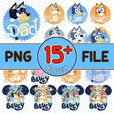 Bluey Family Png | Bluey Family Svg | Bluey Design | Bluey Mom Life Png ...