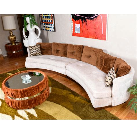 Mid Century Modern Curved Sectional Sofa | Baci Living Room