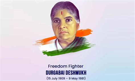 Durgabai Deshmukh-the Iron lady