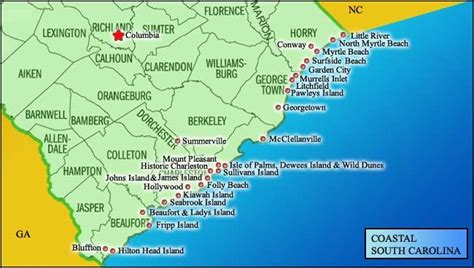 North Carolina Coast Map Beaches