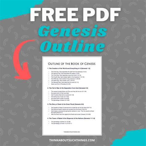 Outline Of Genesis : Basic & Detailed Outlines With Free PDF | Think ...