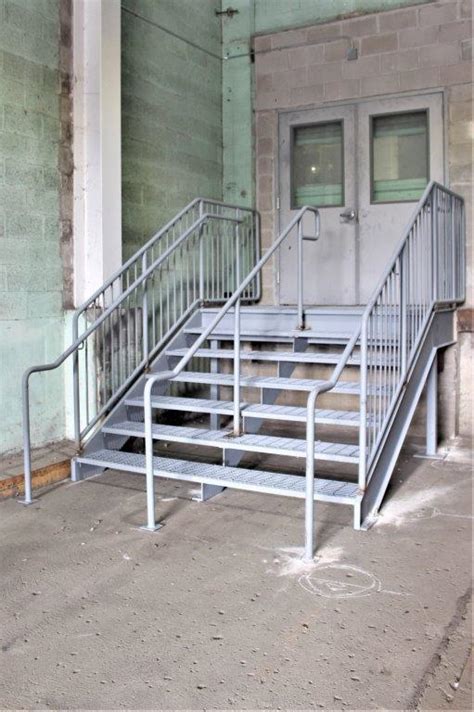 Loading Dock Stairs and Pipe Safety Rail - Great Lakes Metal Fabrication