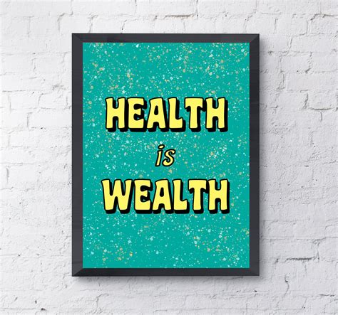 Health is Wealth Poster/ Print. Digital Download. Massage | Etsy