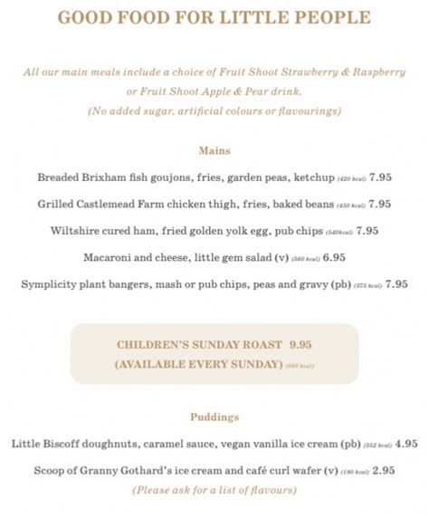 The Mill Haslemere's full menu online