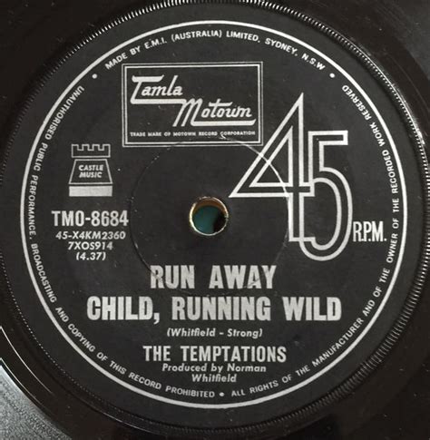 The Temptations - Run Away Child, Running Wild (Vinyl) | Discogs