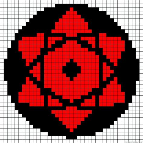 Sharingan pixel art | Anime pixel art, Pixel art templates, Pixel art grid