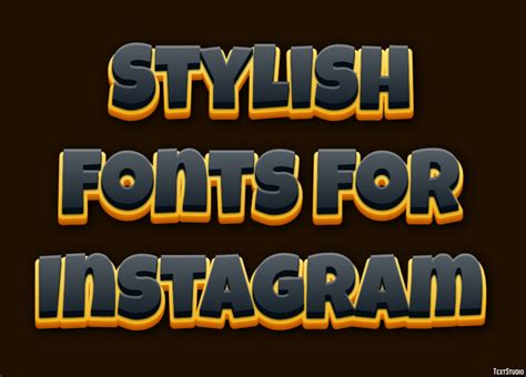 Stylish Fonts For Instagram Text Effect and Logo Design Font