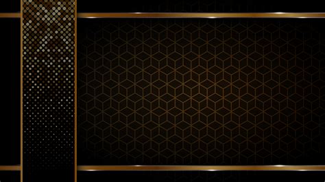 Black and Gold background abstract geometric shapes luxury design wallpaper.Realistic layer ele ...