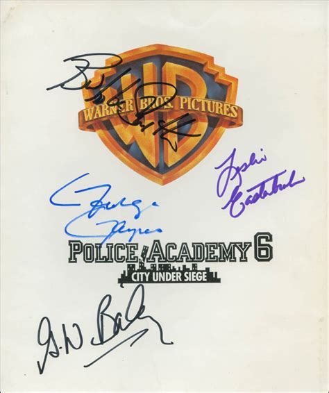 Police Academy 6: City Under Siege Movie Cast - Autographed Signed ...