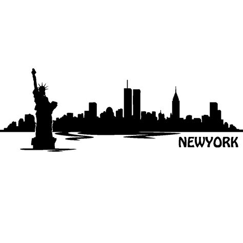 New York City Skyline Silhouette World Trade Center - Silhouette png ...