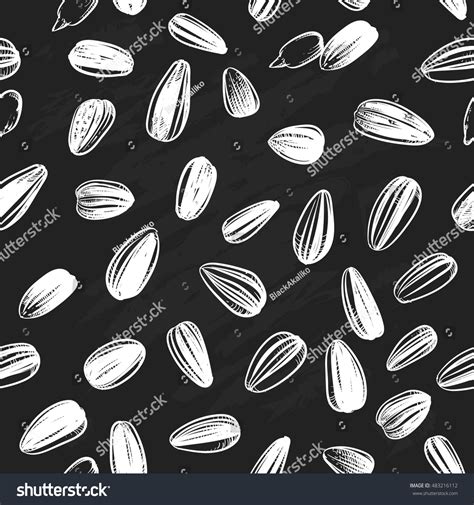 Sunflower Seed Pattern Including Seamless On Stock Vector (Royalty Free) 483216112 | Shutterstock