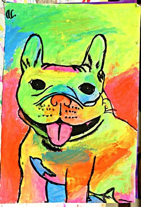 Neon Dog | Animal art projects, Neon painting, Kids art projects