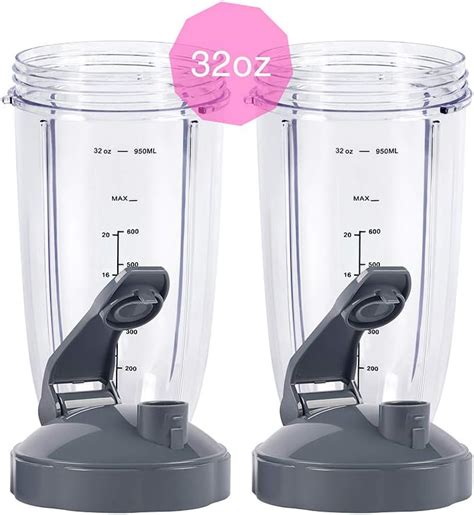 Amazon.com: Blender Replacement Parts, 32OZ Cup with Flip Top To Go Lid ...