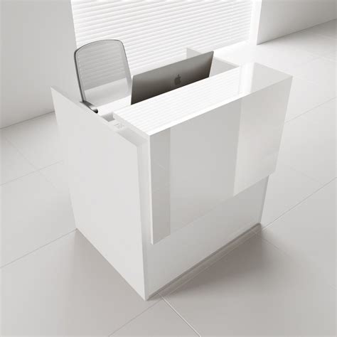 TERA Small Reception Desk w/Light Panel | Small reception desk, Reception desk design, Reception ...