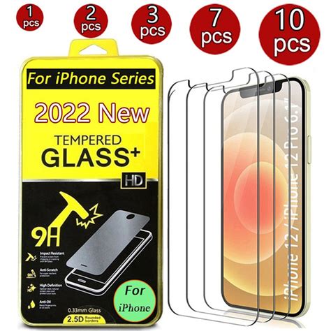 New 9D Tempered Glass for iPhone 13 Pro 12 Mini 12 Pro Max XR XS X 11 ...