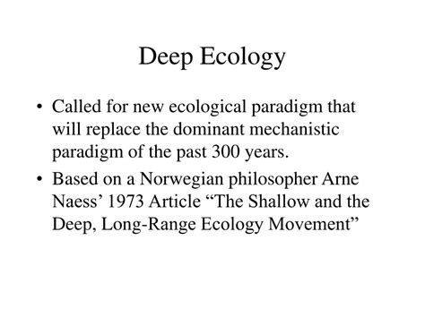 PPT - Deep Ecology PowerPoint Presentation, free download - ID:1827979