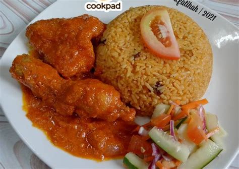 Resipi Nasi Tomato & Ayam Masak Merah Kenduri oleh Nor Al Fatihah - Cookpad