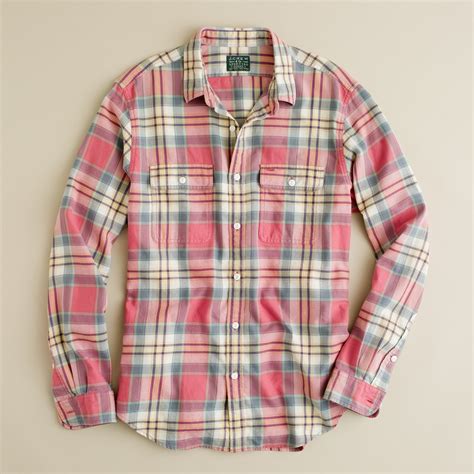 J.crew Vintage Flannel Shirt in Amherst Plaid in Red for Men | Lyst