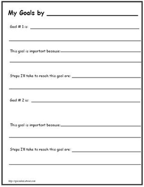 Printable Worksheets for Back to School Goal Setting | Goals worksheet, School goals, Student goals