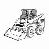Bobcat Tractor Coloring Pages Printable sketch template