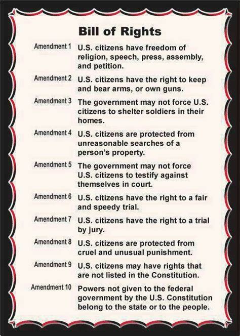 Constitution Amendments 1 - 10 | Sayings | Pinterest | History, Politics and American history