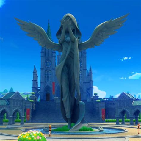 𝘼𝙣𝙚𝙢𝙤 𝘼𝙧𝙘𝙝𝙤𝙣 𝙎𝙩𝙖𝙩𝙪𝙚 | Anime scenery, Statue, Fantasy aesthetic