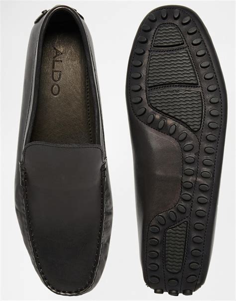 Lyst - Aldo Brilicien Leather Driving Shoes in Black for Men