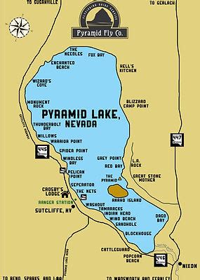 Pyramid Lake Maps | OnlyOnFlies