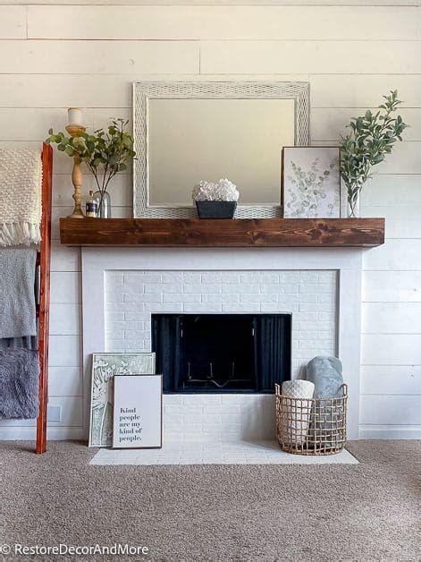 Our DIY Faux Brick Fireplace - Restore Decor & More