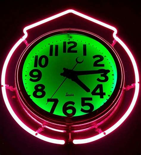 Beautiful Original Neon Clock | Old clocks, Neon clock, Vintage clock