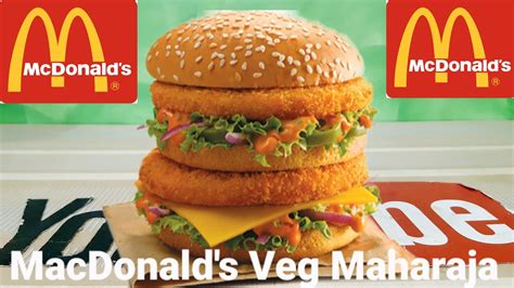 MacDonald Veg Maharaja Mac Burger Review - YouTube