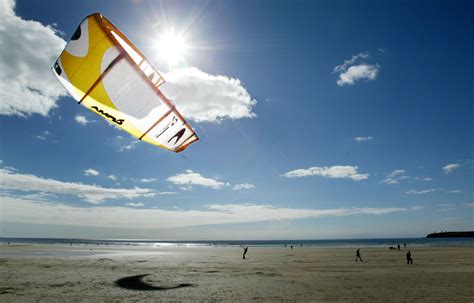 Surf Kiting on Tramore Beach, Tramore, Co. Waterford