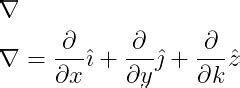 How to write a gradient operator(∇) in LaTeX? | Nabla symbol