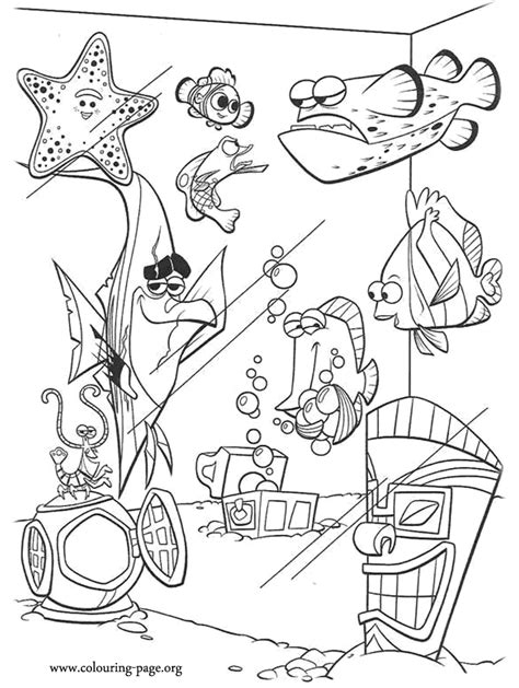 Finding Nemo - The Tank Gang coloring page