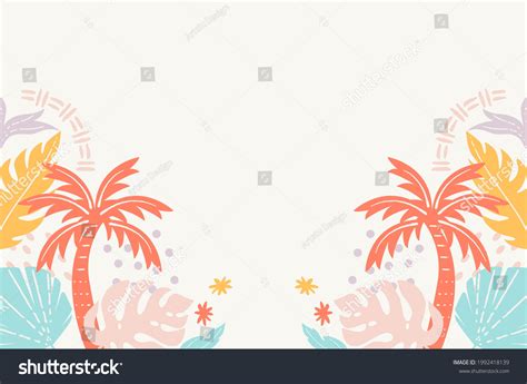 Colorful Tropical Summer Background Wallpaper Summer Stock Vector ...