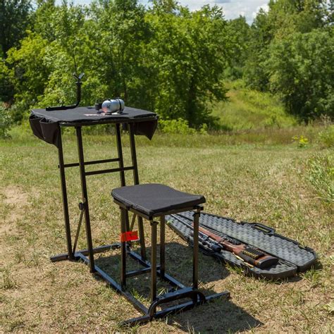 Adjustable Shooting Hunting Table Bench Rest with Seat Kill Shot Portable | eBay