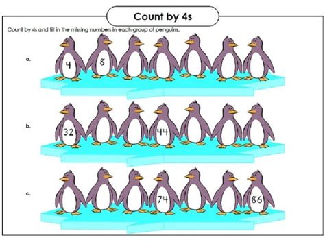 Count by 4s for Elementary Students | Super teacher worksheets, Worksheets, Skip counting worksheets