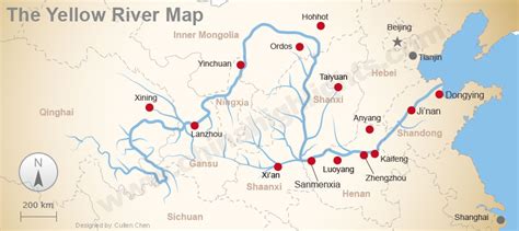 3 Most Useful Yellow River Maps, Maps of the Yellow River