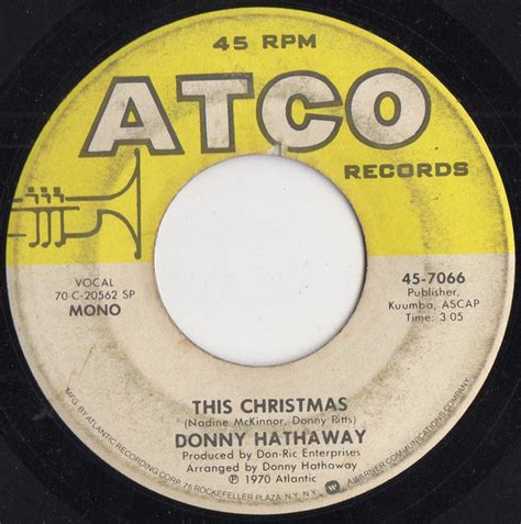 Donny Hathaway - This Christmas (Vinyl, 7", 45 RPM) | Discogs