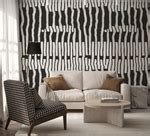 Sound Waves Stripe Black & White Australian Made Wallpaper Online. – Olive et Oriel