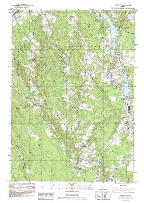 Hinckley topographic map, ME - USGS Topo Quad 44069f6