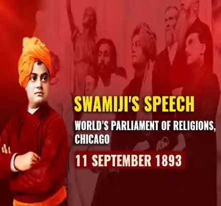 Swami Vivekananda Speech At World’s Parliament of Religions, Chicago ...