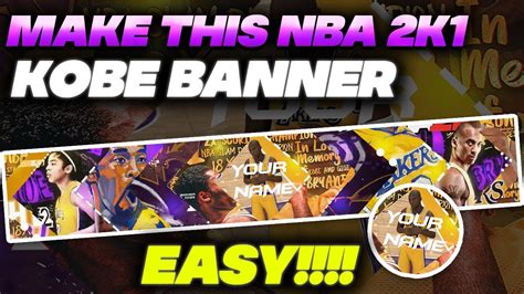 HOW TO MAKE NBA 2K21 YOUTUBE BANNER / TWITTER HEADER!! FREE KOBE BANNER ...