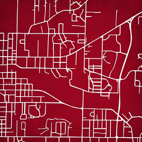 Arkansas State University Campus Map Art - City Prints