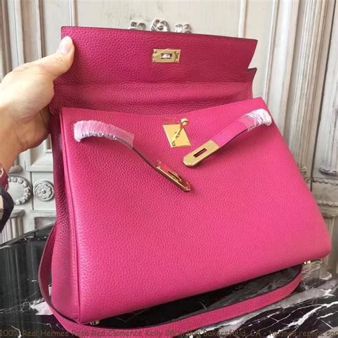 100% Real Hermes Rose Red Clemence Kelly 28cm Bag Bakersfield, CA ...