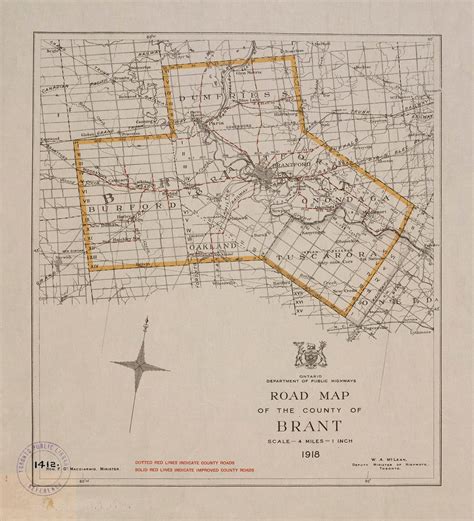 Road map of the County of Brant – All Items – Digital Archive : Toronto Public Library