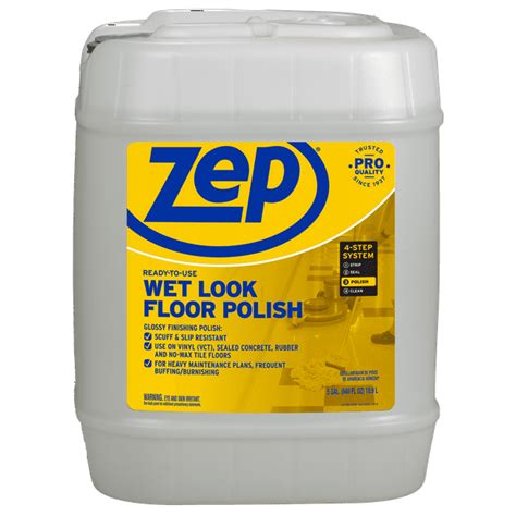 Zep Wet-Look Floor Polish 5 Gallon (1 Pail) Long Lasting Shine - Walmart.com - Walmart.com