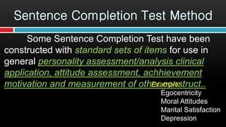 Sentence completion test | PPT | Free Download