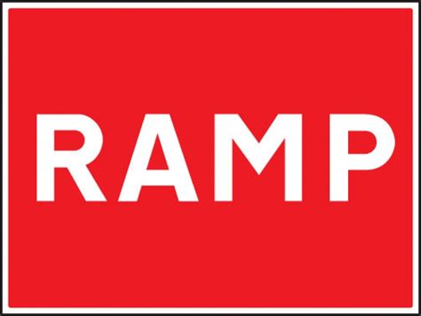 Ramp Sign Aluminium 600x450 (7569) : Safety Signs - Security Safety Products