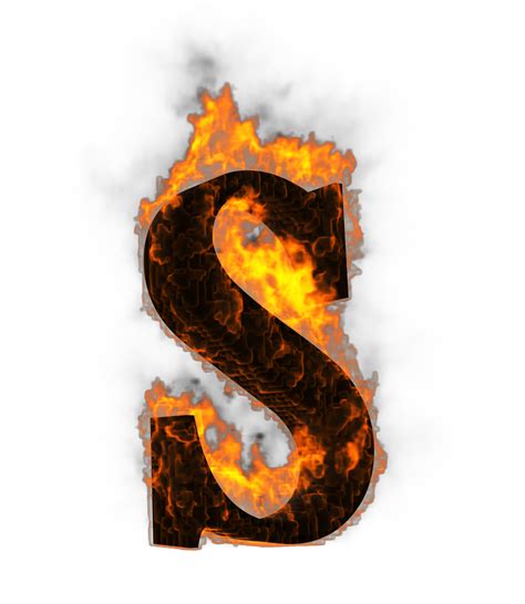 Fire alphabet 3d Rendering illustration. 24830091 PNG